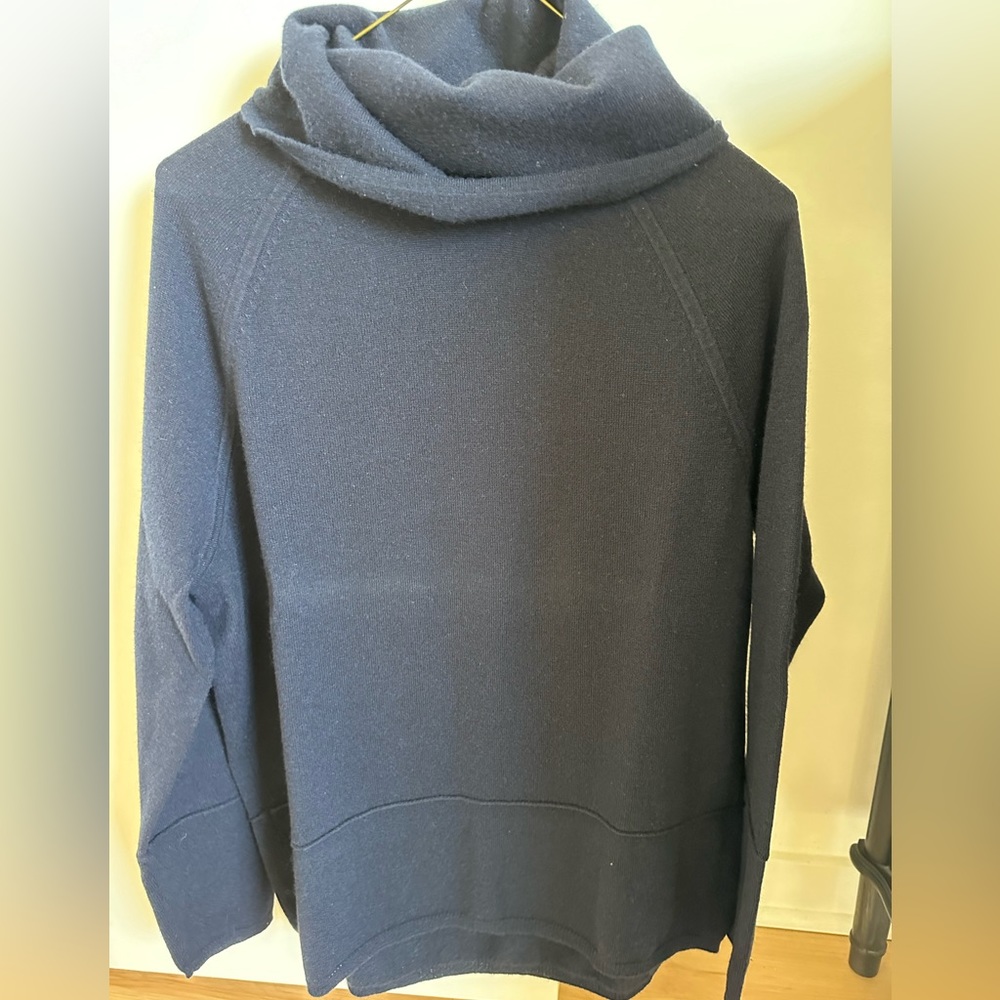 Vince Cashmere Navy Cowlneck Sweater